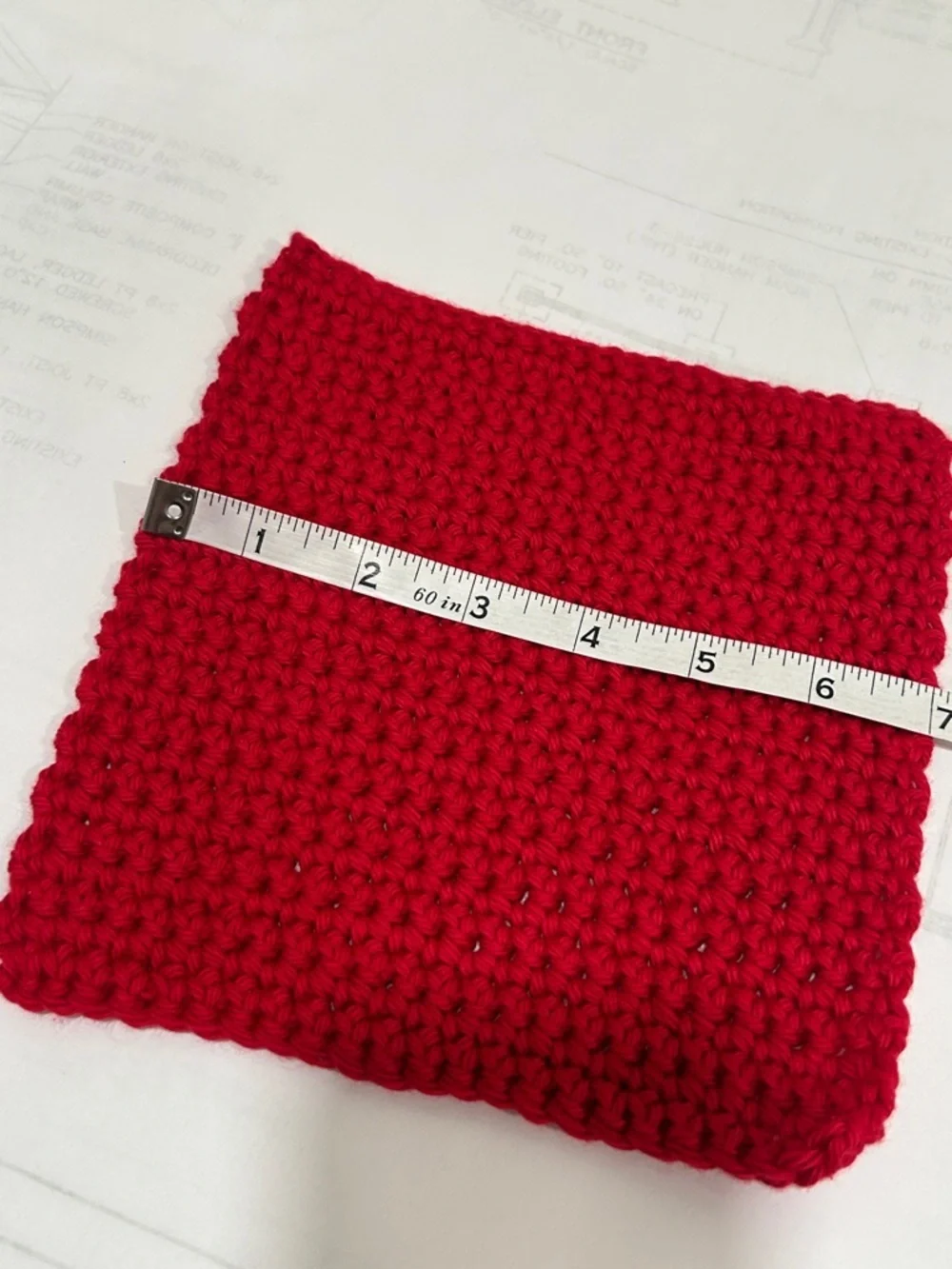 Handmade Chunky Red Crochet Dishcloths - Set of 2
